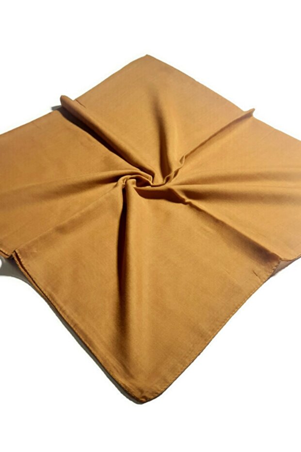 Women's Yellow Solid Color Stitched Writing 100x100 cm