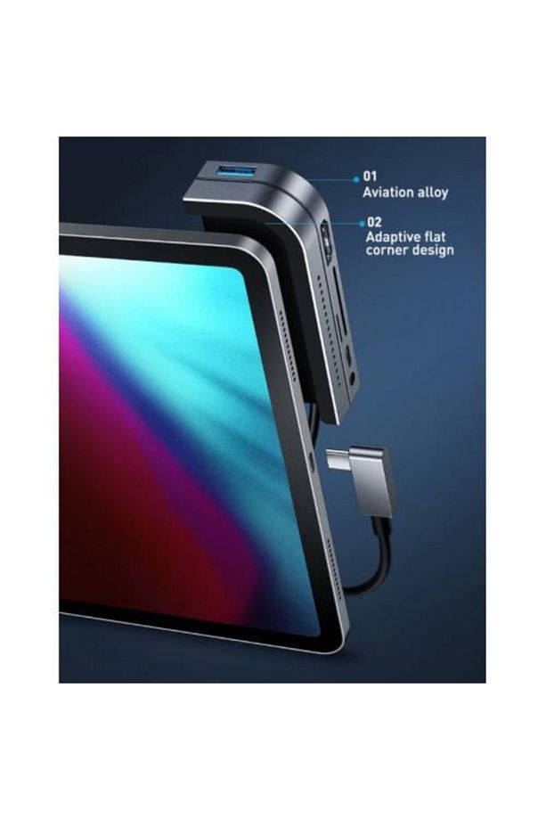 6in1 Hub 4k Hdmi Usb 3.0 Usb 6in1 Usb Type C Adeptör 3.5mm Usb-c Sd-tf Kart Usb 3.0 Micro Sd - 5