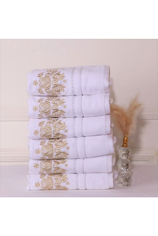 Seda Glitter Embroidered 50*90 Towel Set of 6