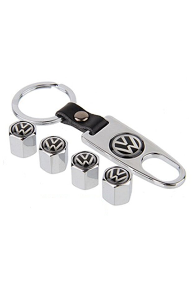 Volkswagen Caddy 2016-2021 Stainless Steel Valve Cover and Keychain Set Chrome Color