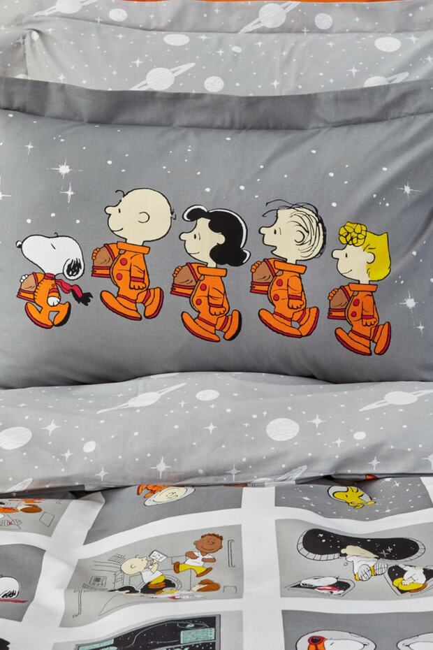 By Karaca Home Snoopy Space Tek Kişilik %100 Pamuk Nevresim Takımı - 2