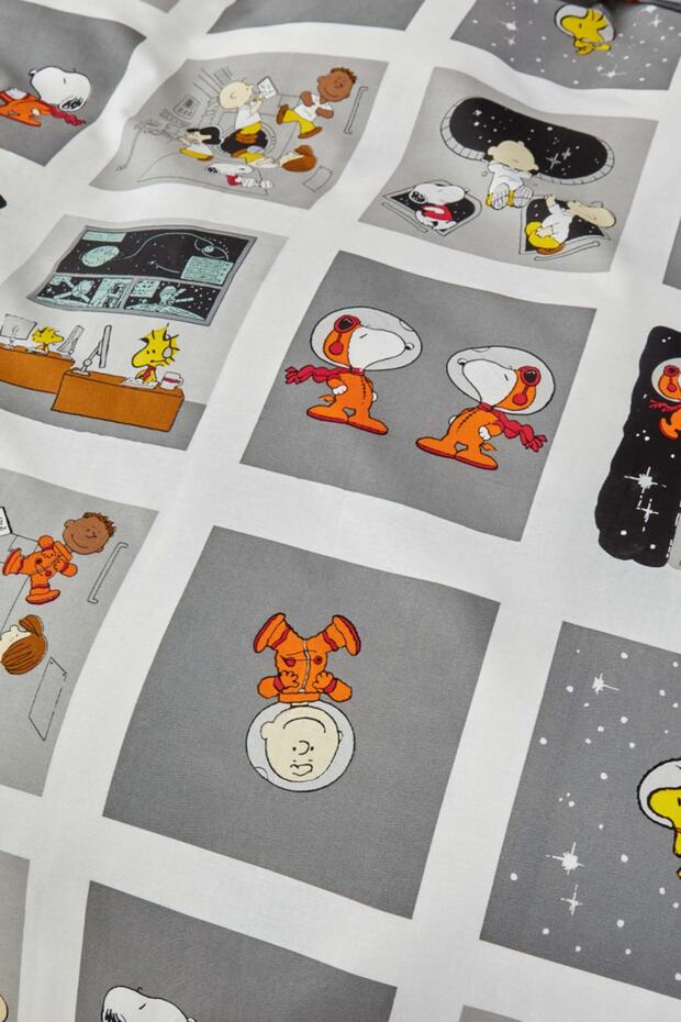 By Karaca Home Snoopy Space Tek Kişilik %100 Pamuk Nevresim Takımı - 4