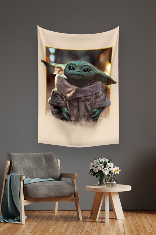 Star Wars Yoda Wall Cover Rug 140 X 100 Cm-70x100 Cm