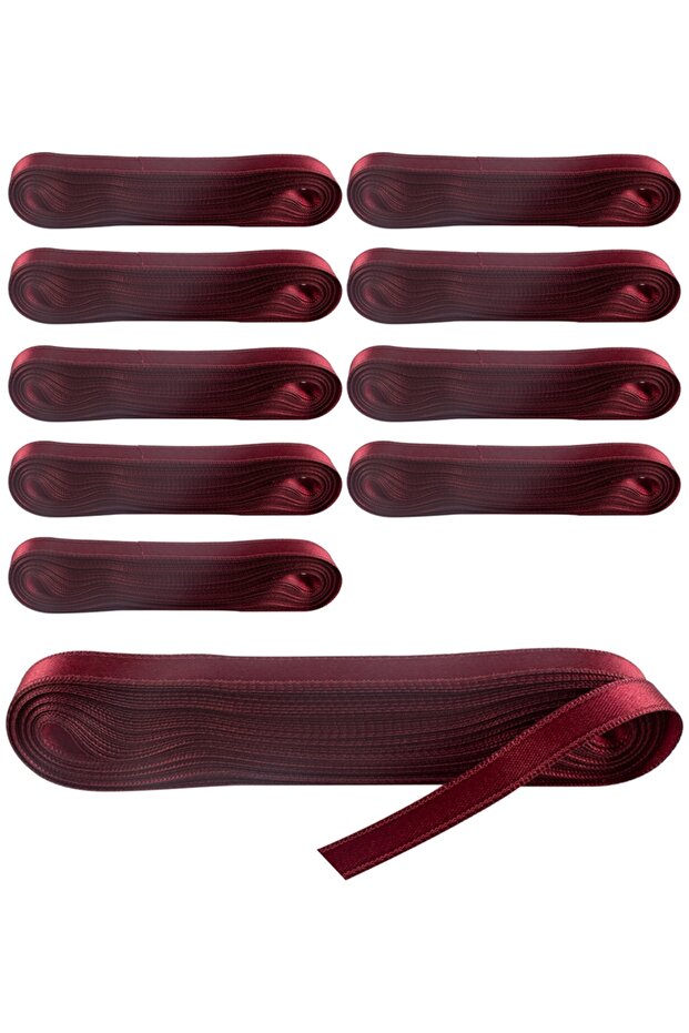 10 Pieces Satin Ribbon 1 Cm 10mt