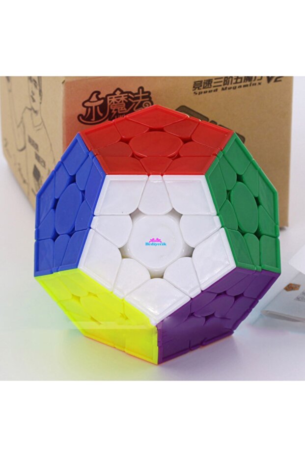 Orjinal Megaminx Pyraminx 2'li Zeka Küpü Rubik Küp Set - 6