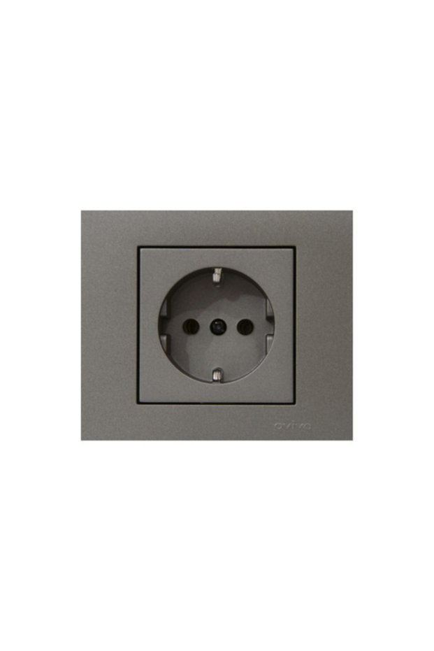 Anthracite Grounded Socket (Frame Included)