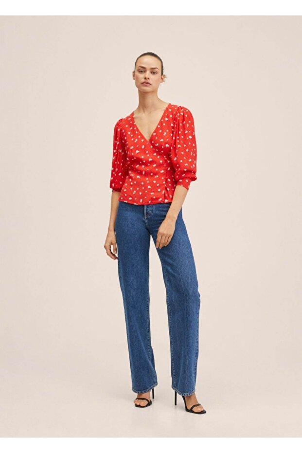 Düğmeli Anvelop Bluz - 2