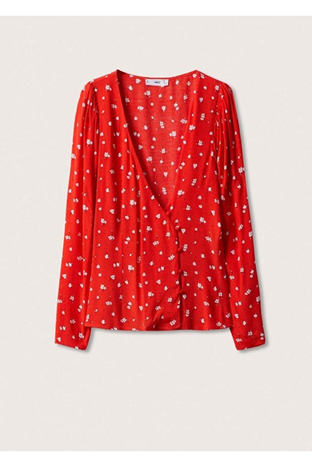 Düğmeli Anvelop Bluz - 3