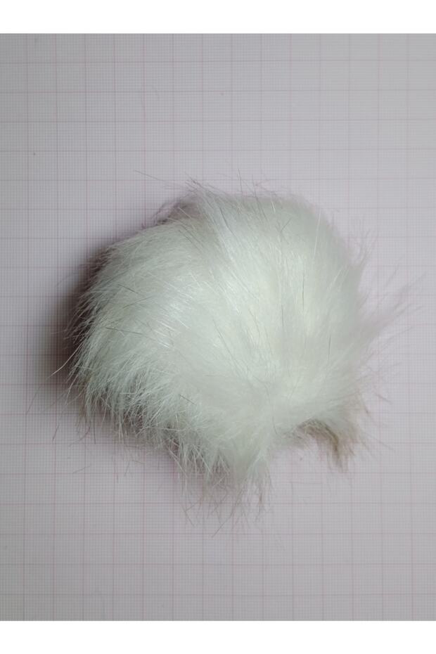 Hat Pompom (white Color) Beanie Hat Keychain Slippers Pompom 10cm