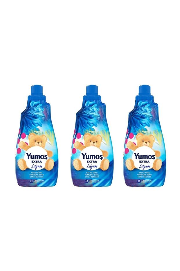 Extra Konsantre Yumuşatıcı Lilyum Lotus Çiçeği 60 Yıkama 1440 ml X 3 Adet - 1