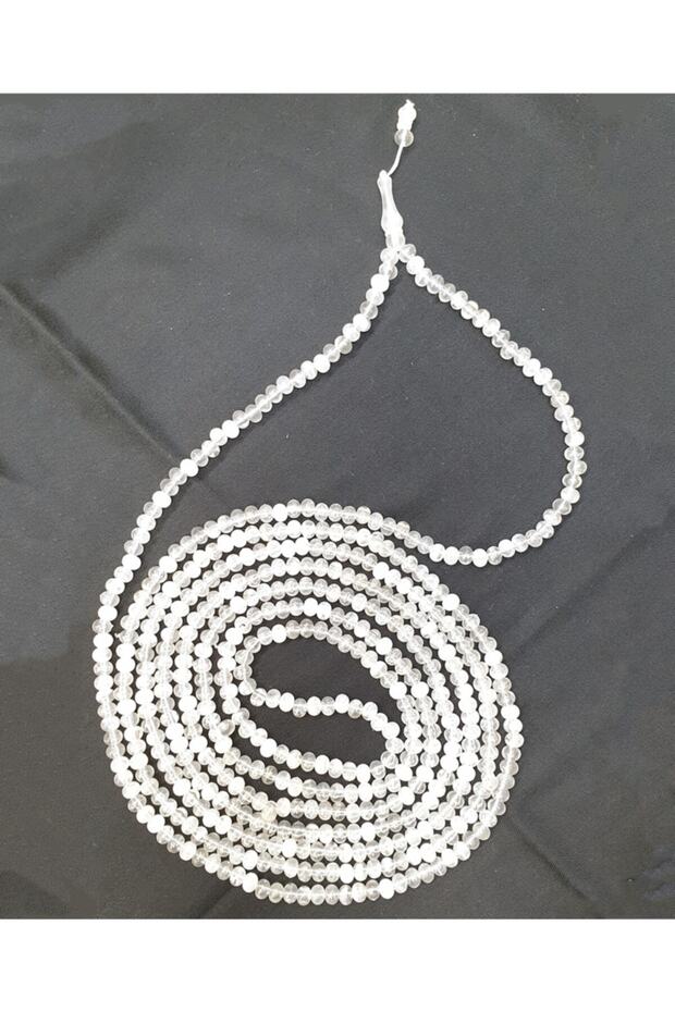 500 10 mm Zikir Prayer Beads Transparent White 1 Piece
