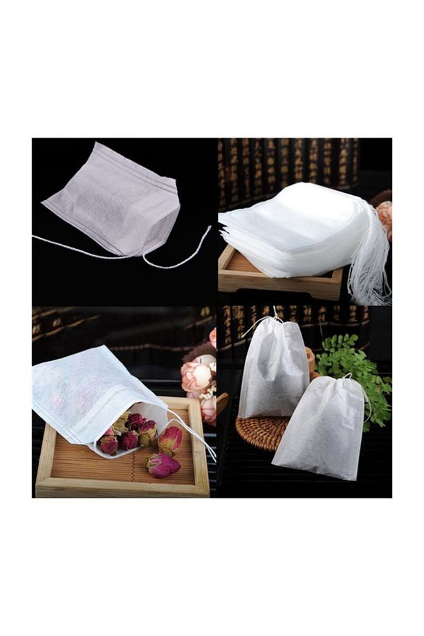 Sallama Çay Poşeti Boş Kokusuz 5.5x7 cm 100'lü Paket Filtre Kahve Poşeti - 2