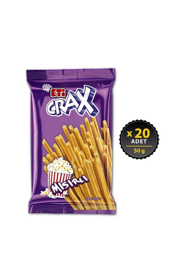 Crax Mısırlı Çubuk Kraker 50 g x 20 Adet - 1