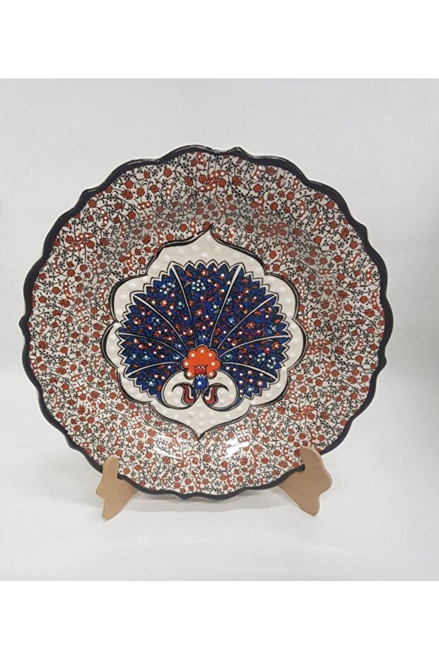 Sultan -25 Cm El Emeği Desenli Duvar Tabağı - 1