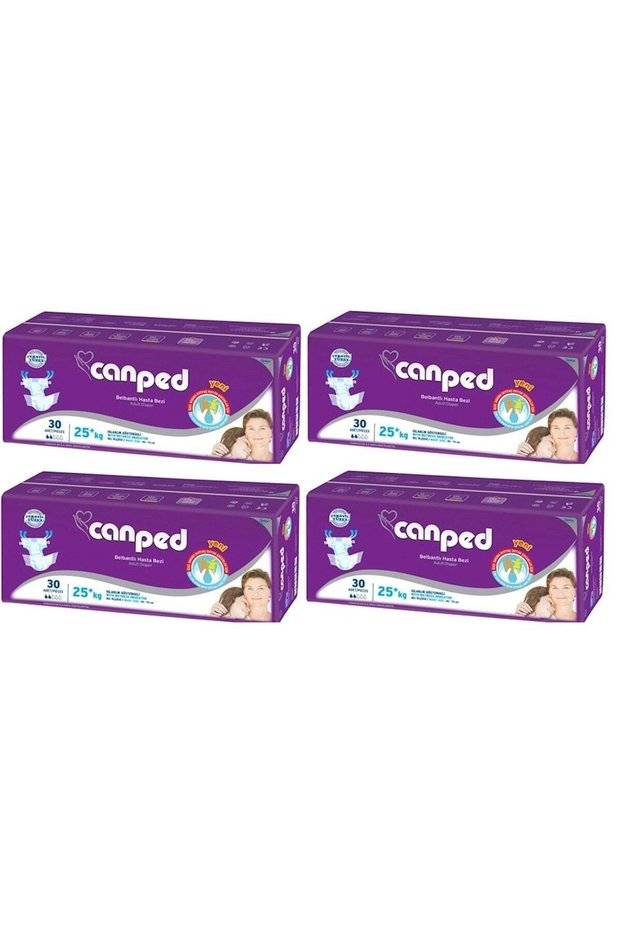 Set of 4 Patient Diapers with Waistband for Children 120 Pieces Xs 4pk*30