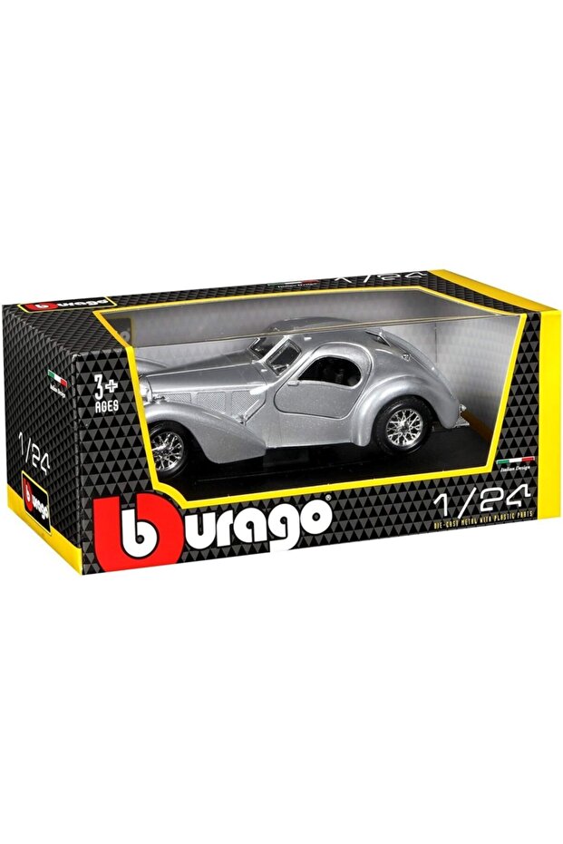 Bugatti Atlantic Diecast Model Araba (1:24 Ölçek) Gümüş - 1
