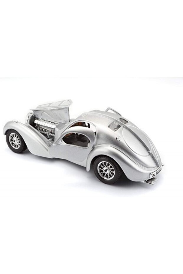 Bugatti Atlantic Diecast Model Araba (1:24 Ölçek) Gümüş - 3
