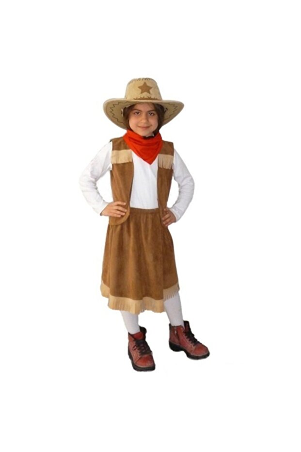 Costume for Children Girl Beige Cowboy