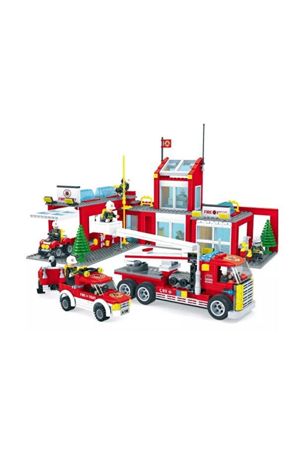 Bircan Bricks 915 Parça Itfaiye Seti Yapı Oyuncak - 2