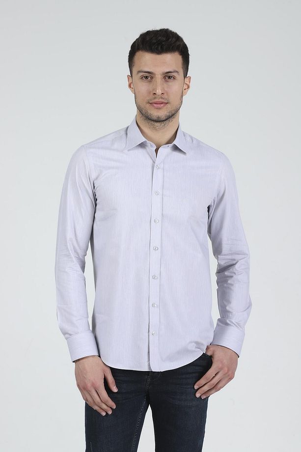 Slim Fit Uzun Kollu Erkek Gömlek 525-db02 - 2