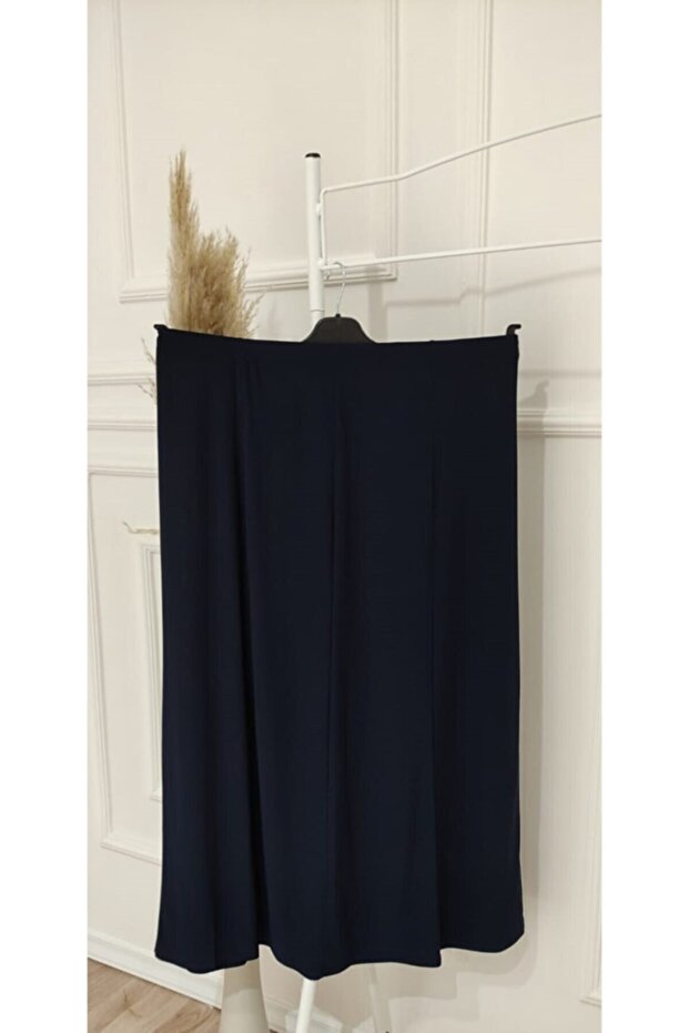 Women's Lycra Navy Blue Large Size Buzi Mother Skirt