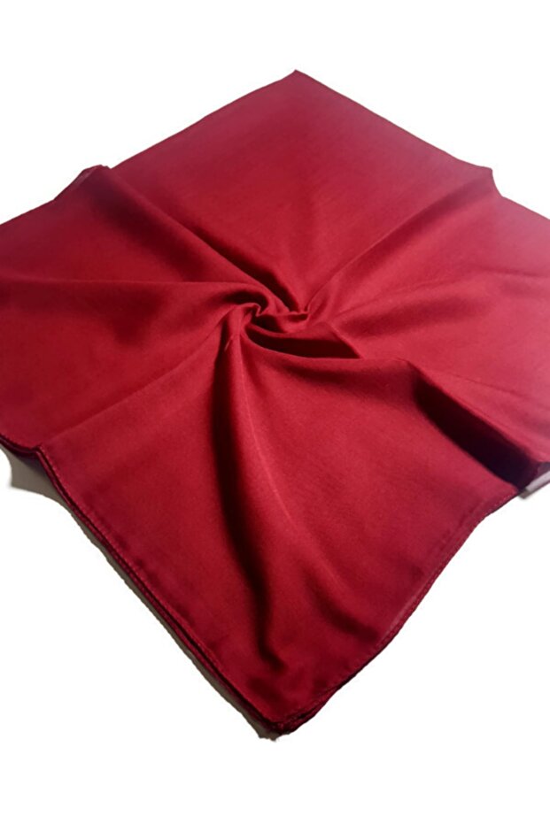 Women's Red Solid Color Stitched Writing 100x100cm