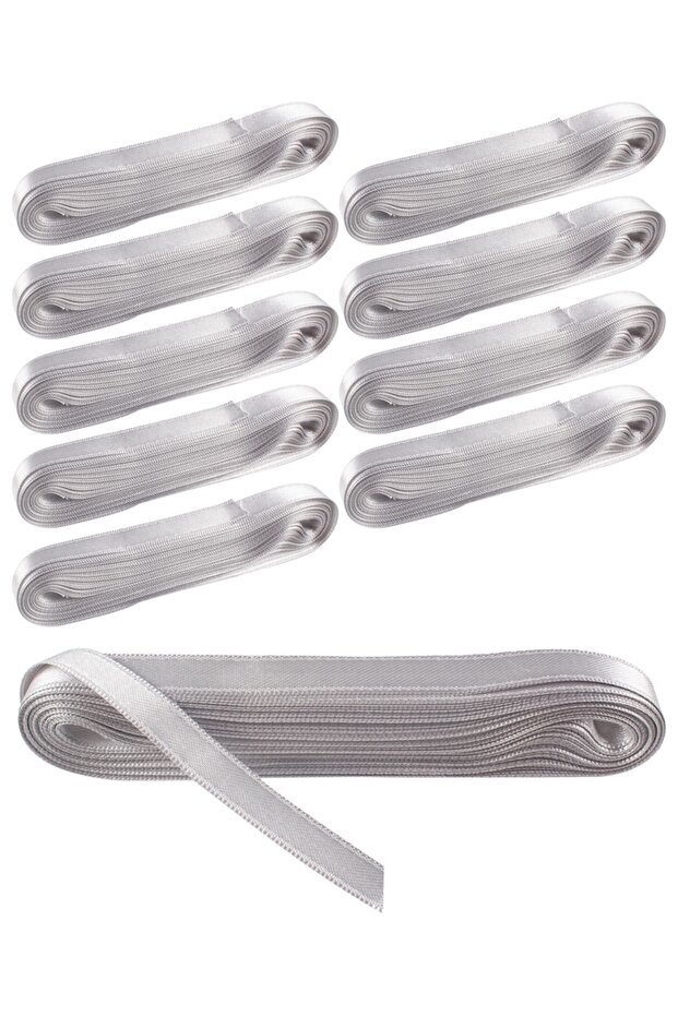 10 Pieces Satin Ribbon 1 Cm 10mt