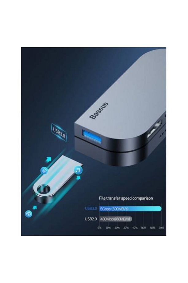 6in1 Hub 4k Hdmi Usb 3.0 Usb 6in1 Usb Type C Adeptör 3.5mm Usb-c Sd-tf Kart Usb 3.0 Micro Sd - 8