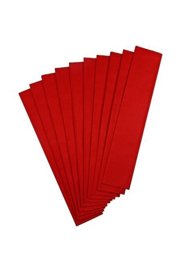 50*200 سم 25 قطعة ورق كريبون أحمر اللون
