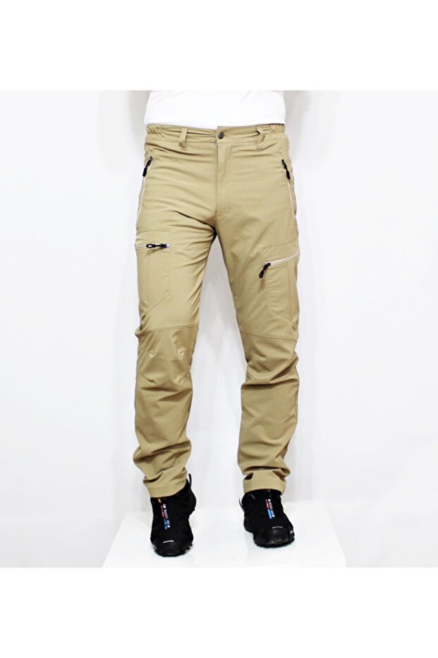 Beige Micro Lycra Summer Trekking Trousers
