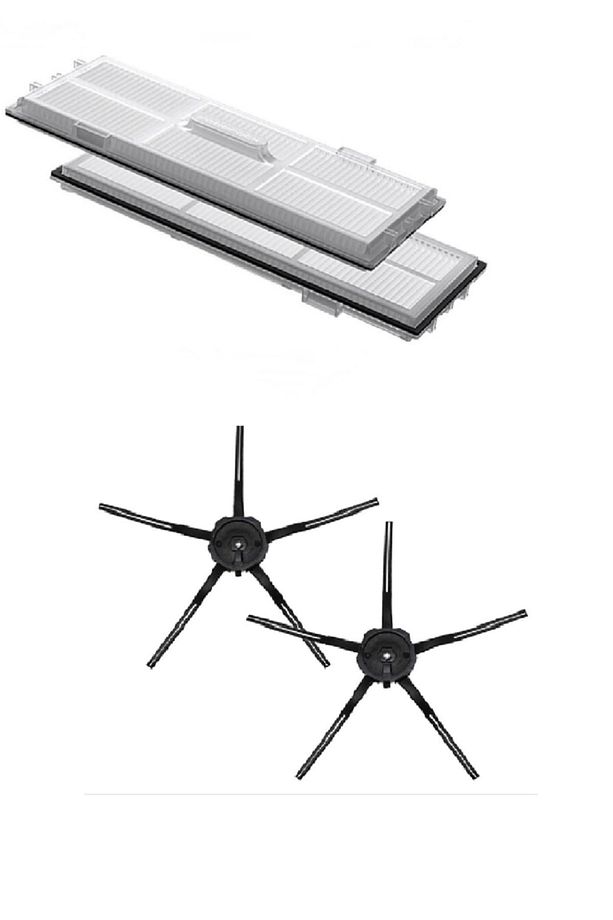 S7 S7 Max S7 Ultra T7 T7s Uyumlu Robot Süpürge 2li Hepa Filtre Ve 2li Yan Fırça - 1