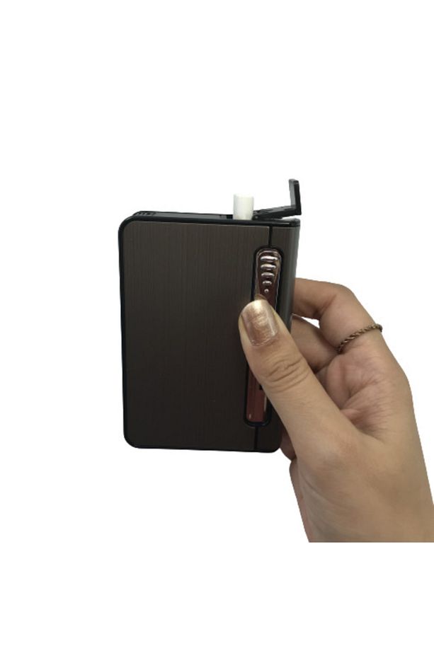 Çakmak Tabaka Kısa Sigara Çıkaran Çakmaklı Tabaka - 4