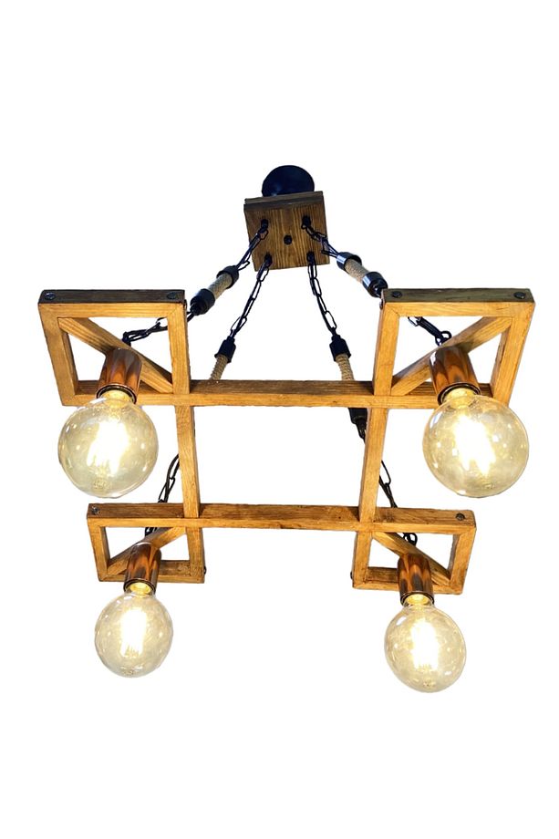 Ahşap Sarkıt Avize 4'lü - 4
