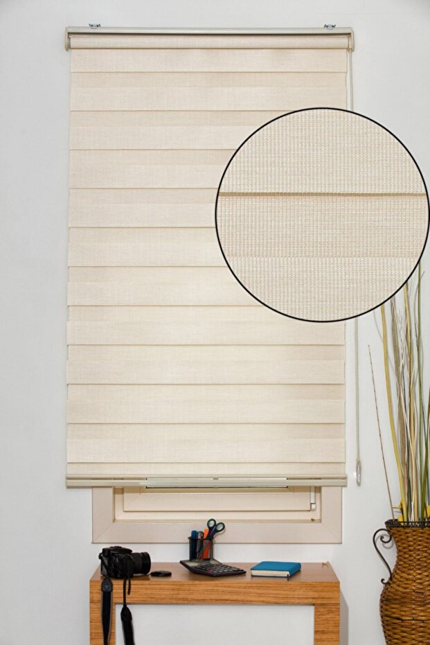 RÜYAPER Ekru Bambu Zebra Stor Perde - 2