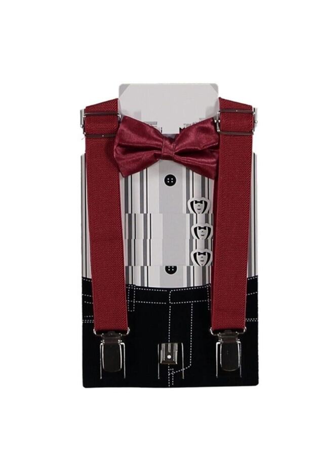 Boy's Special Occasion Costume Show Pants, Suspenders & Bow Tie Set