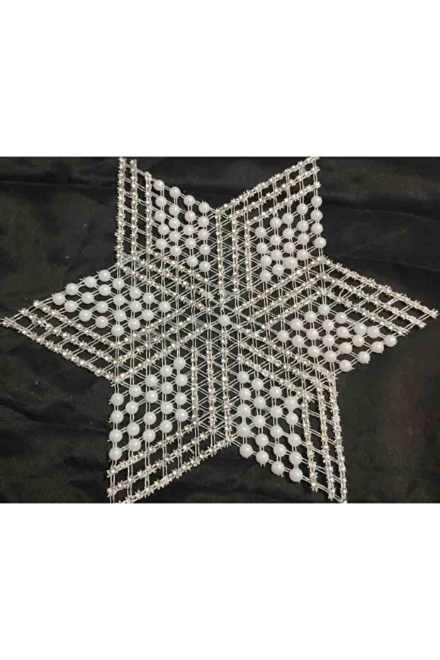 1 Piece Pulley Work Beaded Star Napkin Lace Tsrm32-1