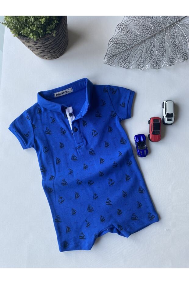 Baby Boy Blue Snap Jumpsuit