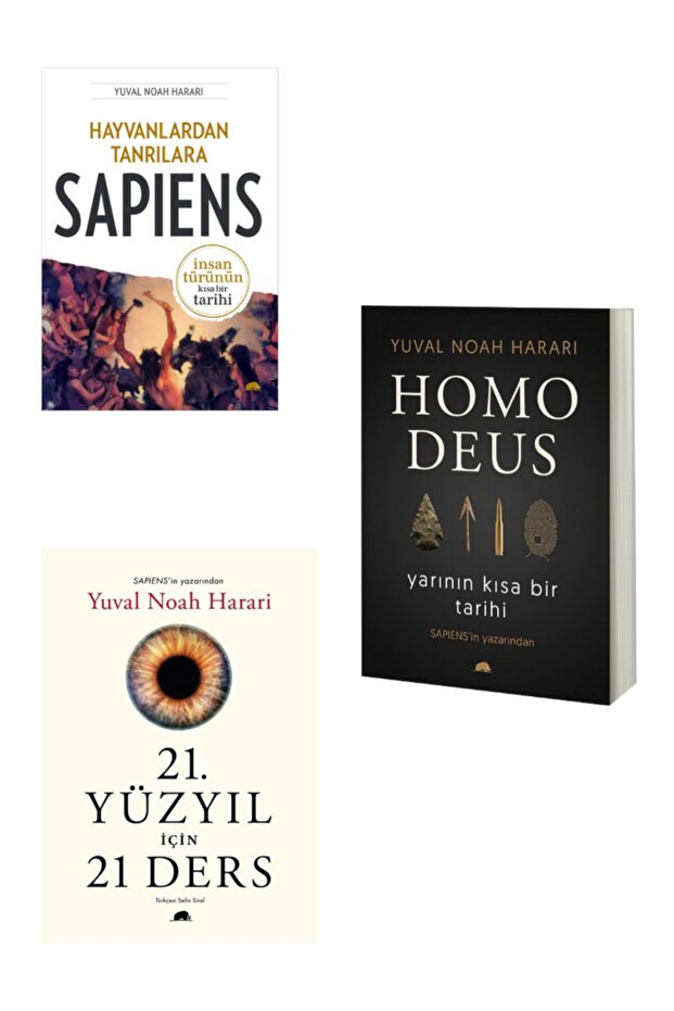 Hayvanlardan Tanrılara Sapiens  Homo Deus  21. Yüzyıl İçin 21 Ders 3 Kitap Kutulu Set Yuval Noah H. - 1