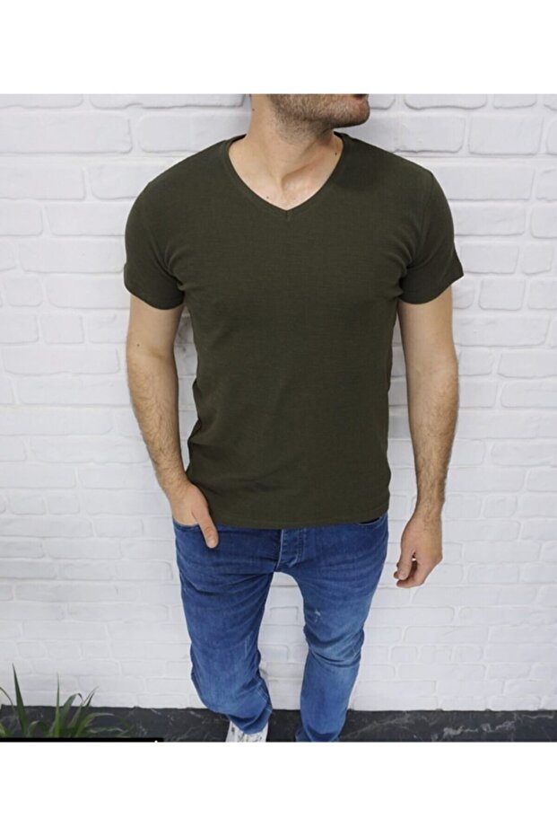 Men's V-neck Short Sleeve T-shirt