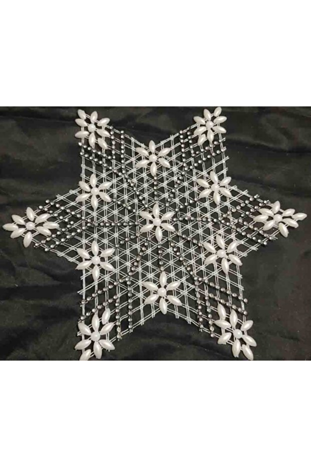 12 Piece Pulley Work Beaded Star Napkin Tsrm34-12