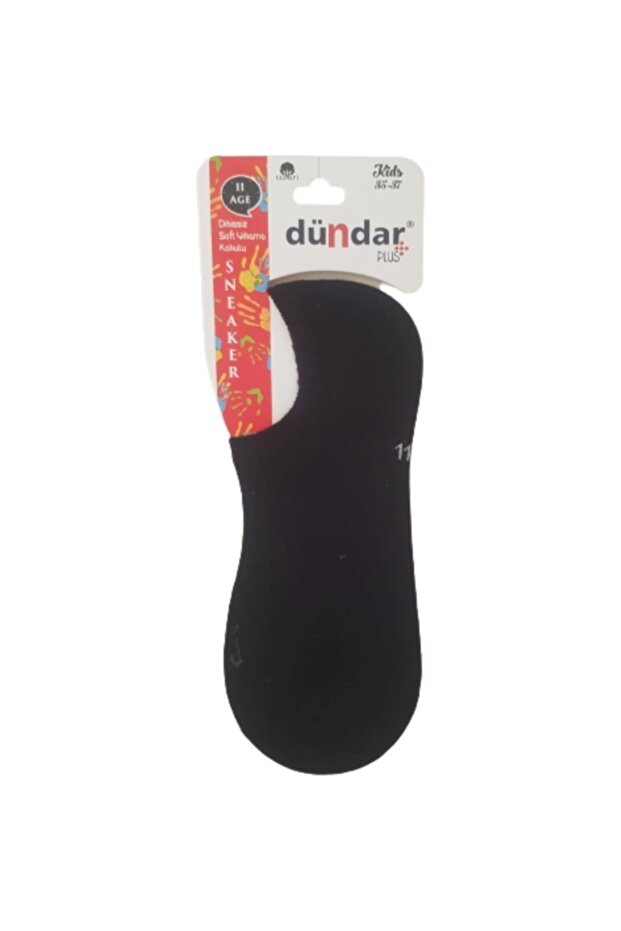 6 Pack Plus Unisex Kids Sneaker Socks Black