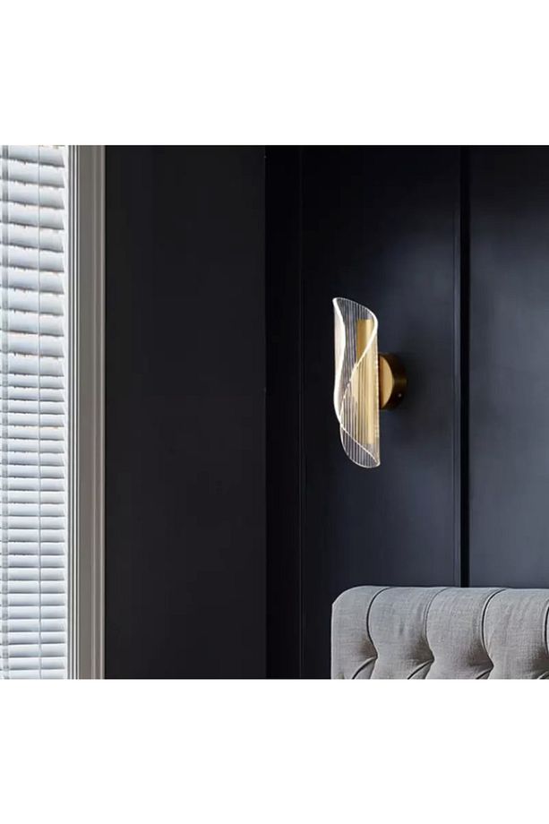 Exclusive Modern Duvar Led Aplik Gold Sarı Tasarım Ledli Aplik - 4