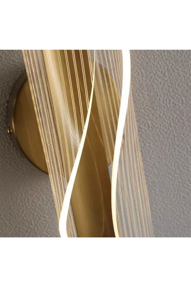 Exclusive Modern Duvar Led Aplik Gold Sarı Tasarım Ledli Aplik - 6
