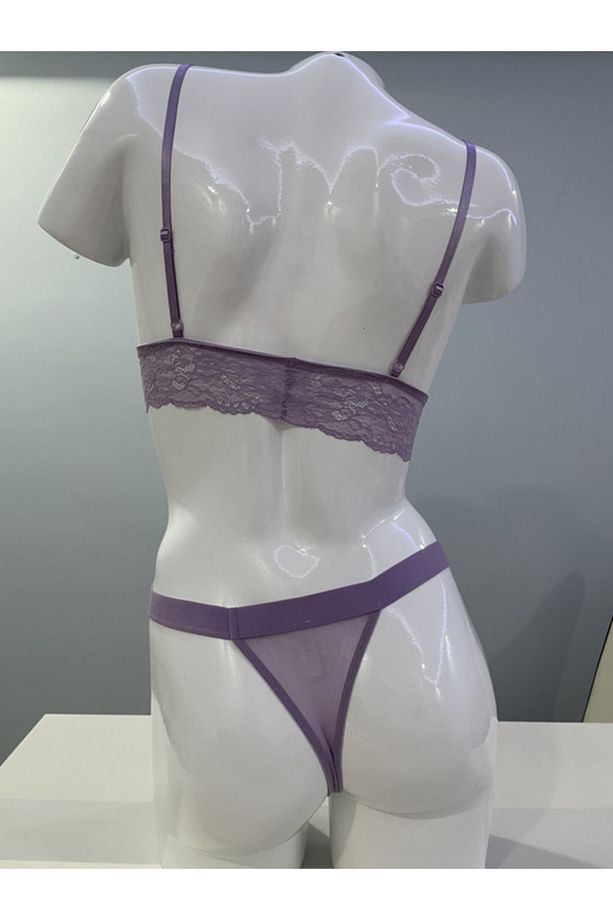 Lila Dantel String - 2