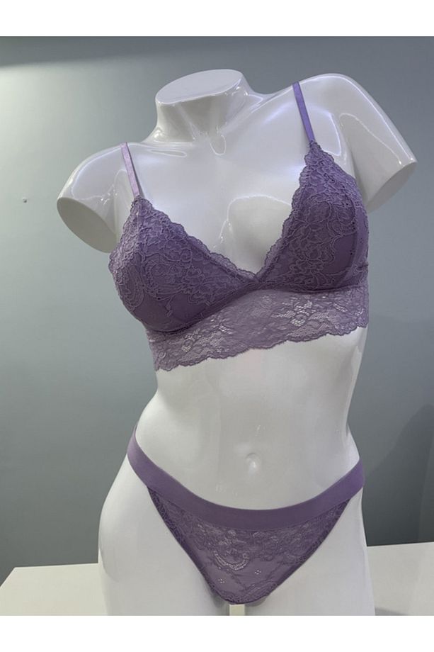 Lila Dantel String - 3