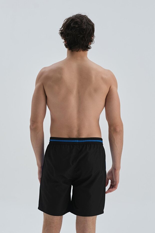 Siyah - Sax Micro Orta Parçalı Şort - 8