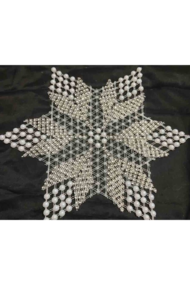 3 Pieces Pulley Beaded Star Napkin Lace Tsrm35-3