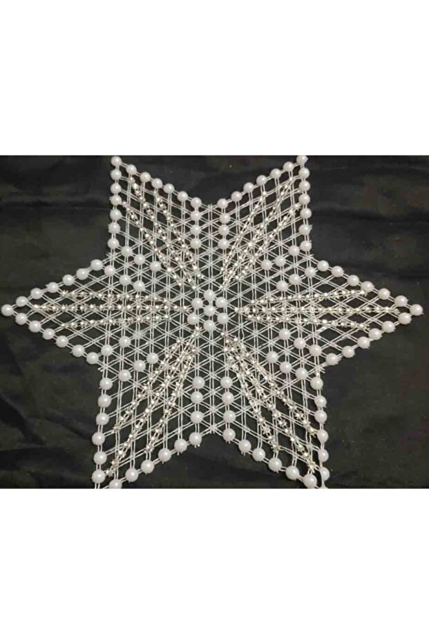 1 Piece Pulley Work Beaded Star Napkin Lace Tsrm40-1