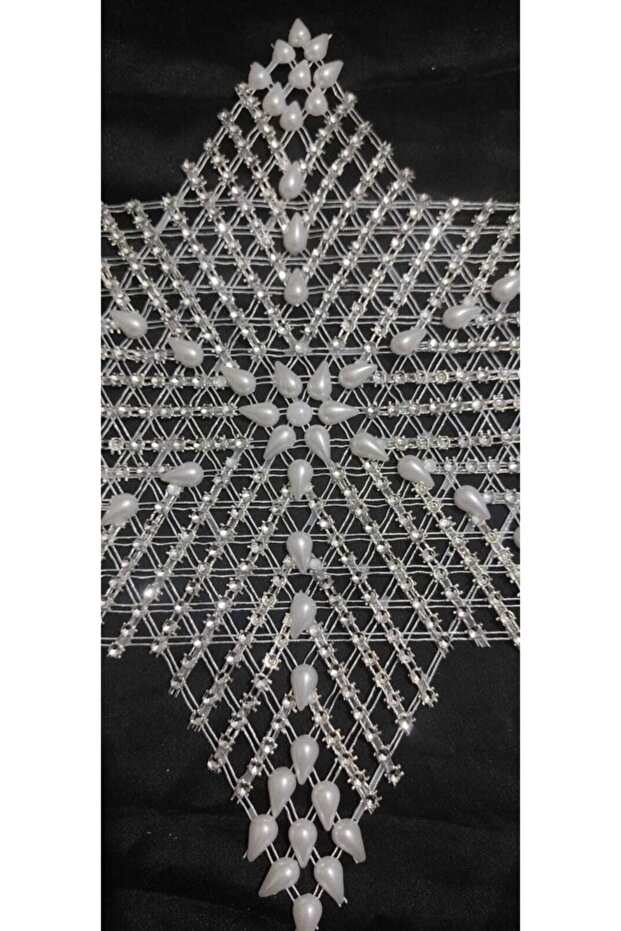 1 Piece Pulley Work Beaded Star Napkin Lace Tsrm12-1