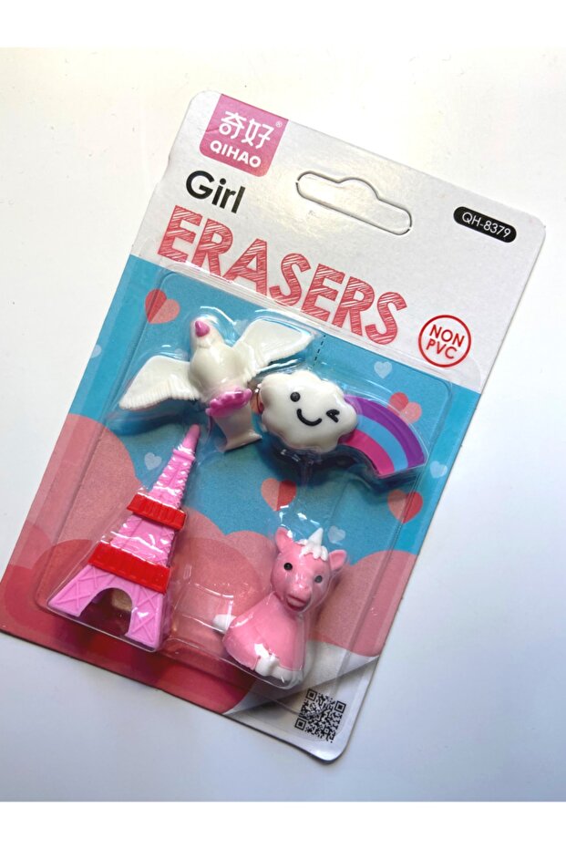 Şekilli Silgi Seti Pembe - 1